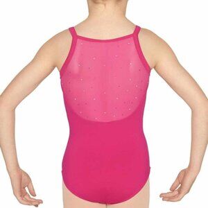 Mirella Girls Pin Tuck Front, Back Mesh Leo | LC